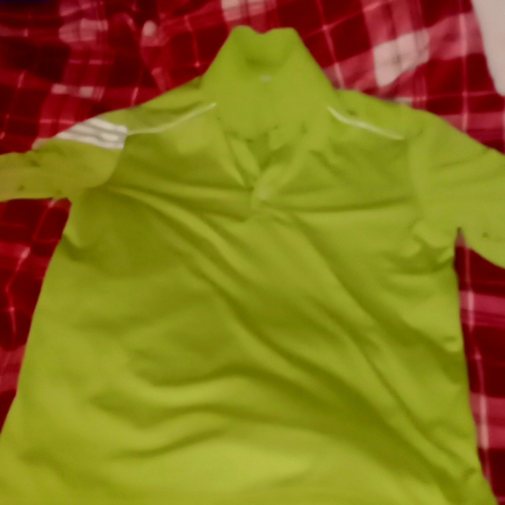 Adidas ClimaCool Lime/White polo shirt size Med. Retail $39